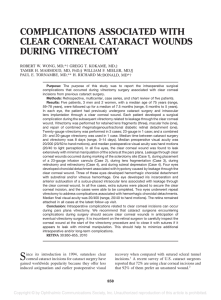 complications associated with clear corneal cataract wounds during
