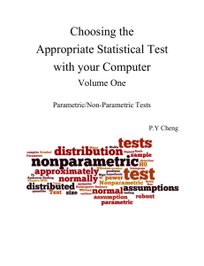 Choosing the Appropriate Statistical Test with your Computer