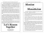Monism Monotheism