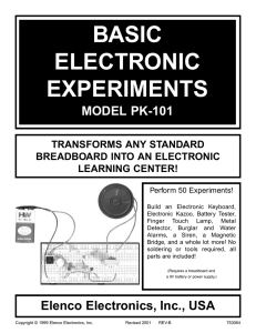 BASIC ELECTRONIC EXPERIMENTS MODEL PK