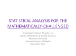 statistical analysis for the mathematically-challenged - phuakl