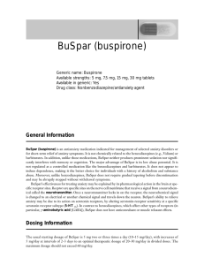 BuSpar (buspirone) - The Main Line Center for the Family