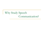 Why Study Speech Communication?