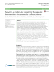 Survivin, a molecular target for therapeutic interventions in
