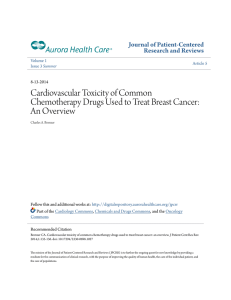 Cardiovascular Toxicity of Common Chemotherapy Drugs Used to