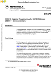 CONFIG Register Programming for EEPROM