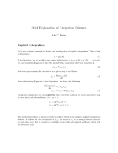 Brief Explanation of Integration Schemes