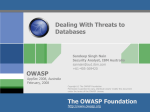 Dealing with threats to databases