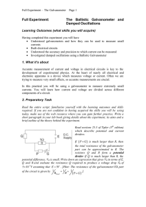 Full Experiment: The Ballistic Galvanometer and Damped Oscillations