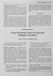 Using the Benefit Chain for Improved Strategy Formulation