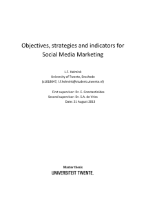 Objectives, strategies and indicators for Social Media Marketing