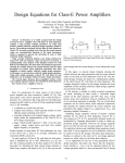 Design Equations for Class