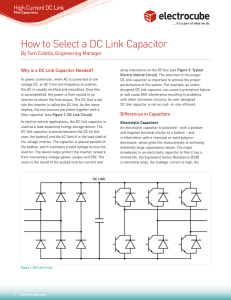 How to Select a DC Link Capacitor