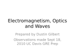 Electromagnetism, Optics and Waves