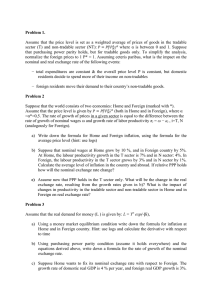 Problem 1. Assume that the price level is set as a weighted average