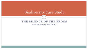 Section 1.1 Silence of the Frogs
