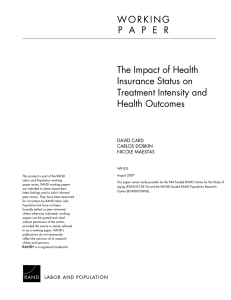 The Impact of Health Insurance Status on Treatment