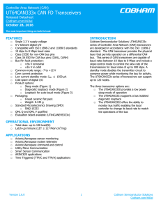 UT64CAN333x CAN FD Transceivers