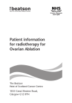 Patient information for radiotherapy for Ovarian Ablation