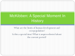McKibben: A Special Moment In History