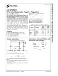 LM137/LM337 3-Terminal Adjustable Negative Regulators