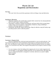 Physics 241 Lab Magnetism and Electrostatics