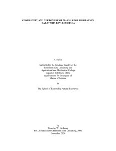 COMPLEXITY AND NEKTON USE OF MARSH EDGE HABITATS IN