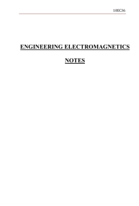 ENGINEERING ELECTROMAGNETICS NOTES