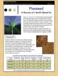 Flaxseed - Pennington Biomedical Research Center