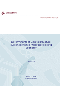 Determinants of Capital Structure: Evidence from a Major