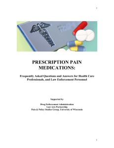 Prescriptions Pain Medications FAQs