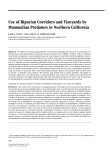 Use of Riparian Corridors and Vineyards by Mammalian Predators