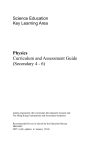 Physics Curriculum and Assessment Guide (Secondary 4