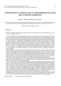 the reciprocal interaction of angiosperm evolution and tetrapod