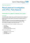 Renal planned investigation unit (PIU), Pam Sassoa