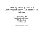 Resuturing following Penetrating Keratoplasty: Incidence, Clinical