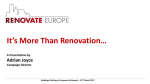 Renovate Europe PPT Presentation: Renovating the Building Stock