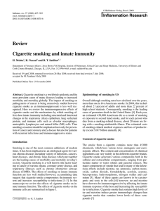 Article 1: Review - Cigarette Smoking and Innate Immunity