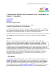 Calibrating the Difficulty of an Assessment Tool: The