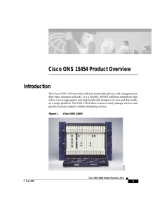 Cisco ONS 15454 Product Overview