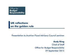 UK reflections on the golden rule - Office for Budget Responsibility