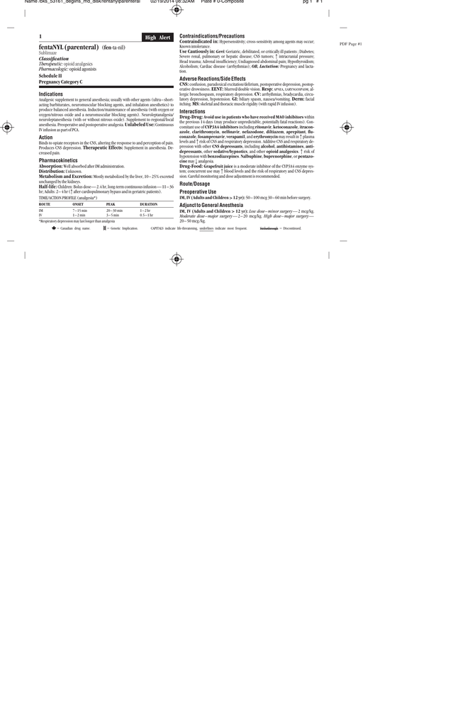 Fentanyl Parenteral Davisplus