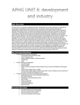APHG UNIT 6: development and industry