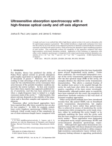 Ultrasensitive absorption spectroscopy with a high