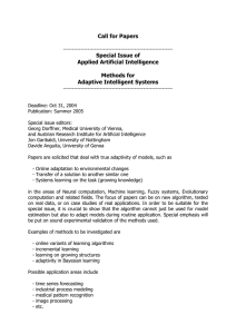 Call for Papers Special Issue of Applied Artificial Intelligence
