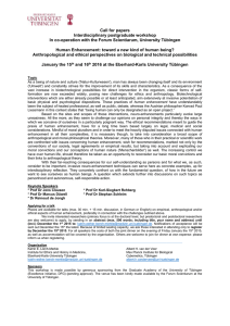 Call for papers Interdisciplinary postgraduate workshop In co