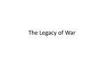 The Legacy of War - Mr. Cathcart`s Social Studies 11