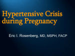 Hypertensive Crisis during Pregnancy