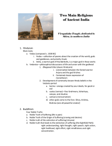 Two Main Religions of Ancient India