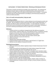 Job Description – St. Norbert Catholic School – Marketing and